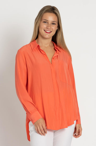 Mela Purdie - Single Pocket Shirt in Grapefruit