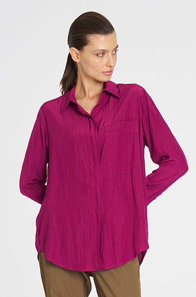 Mela Purdie - Single Pocket Shirt in Mulberry