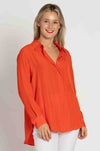 Mela Purdie - Single Pocket Shirt in Tangello