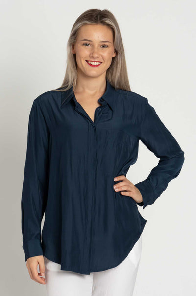 Mela Purdie - Single Pocket Shirt in Beluga