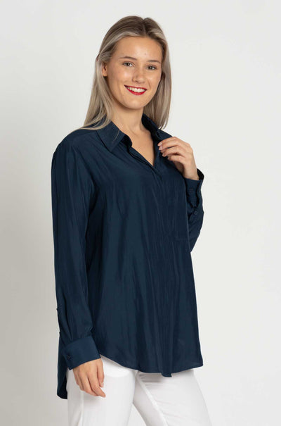 Mela Purdie - Single Pocket Shirt in Beluga