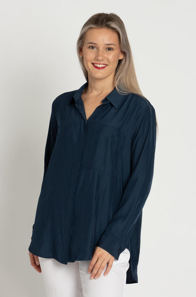 Mela Purdie - Single Pocket Shirt in Beluga