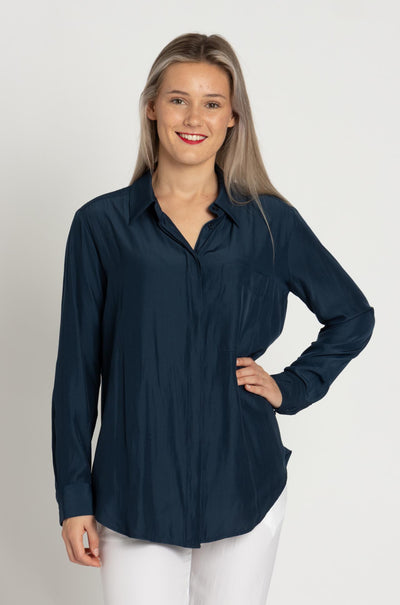 Mela Purdie - Single Pocket Shirt in Beluga