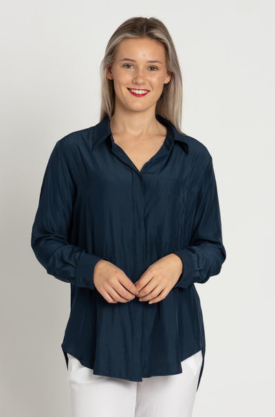 Mela Purdie - Single Pocket Shirt in Beluga