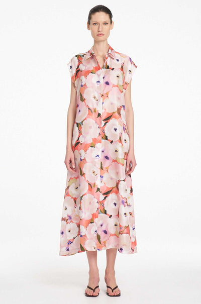 Mela Purdie - Sliced Shirt Dress in Poppy Chintz