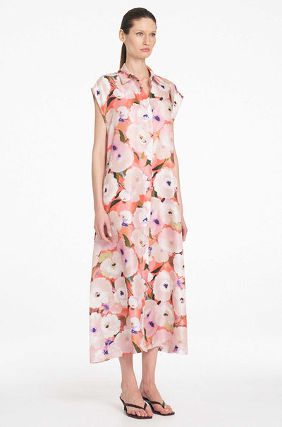 Mela Purdie - Sliced Shirt Dress in Poppy Chintz