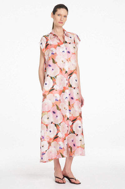 Mela Purdie - Sliced Shirt Dress in Poppy Chintz