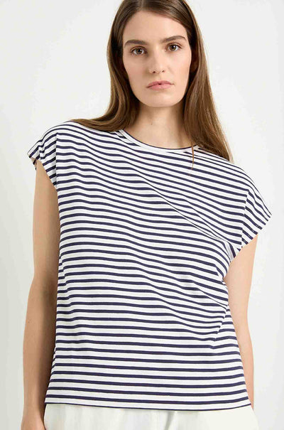 Mela Purdie - Slim Shell in Straw Stripe Jersey