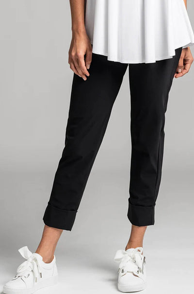 Paula Ryan - Slouch Cuffed Pant in Black