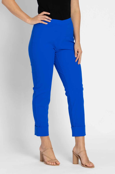 Paula Ryan - Slouch Cuffed Pant in Greek Blue