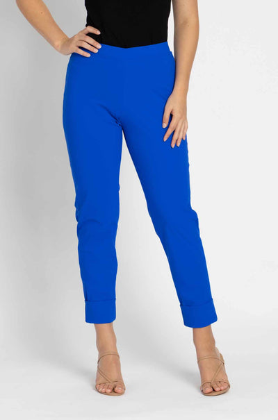 Paula Ryan - Slouch Cuffed Pant in Greek Blue