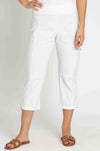 Paula Ryan - Slouch Waist Clam Digger Capri in White