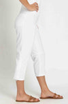 Paula Ryan - Slouch Waist Clam Digger Capri in White