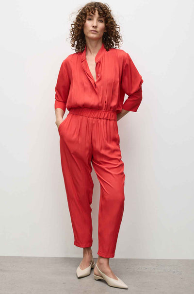Mela Purdie - Smooth Pleat Blouse in Poppy
