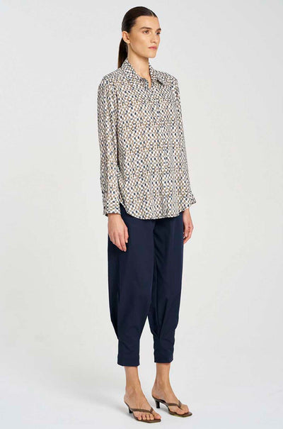 Mela Purdie - Soft Shirt in Pendant Print Charmeuse