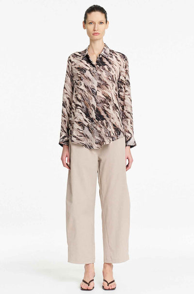Mela Purdie - Soft Shirt in Agate Print Silk