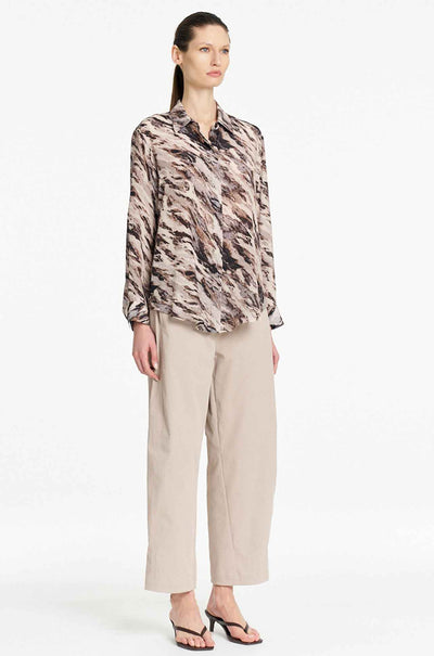 Mela Purdie - Soft Shirt in Agate Print Silk