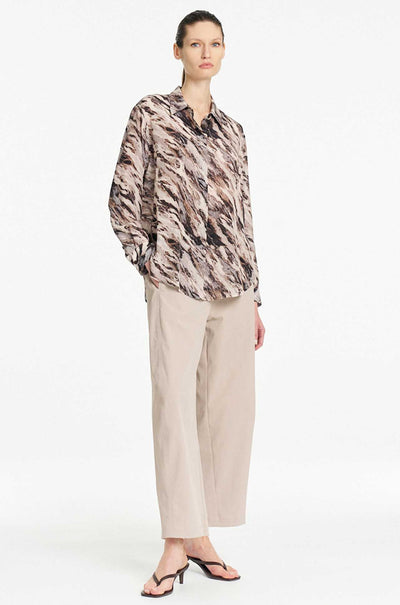 Mela Purdie - Soft Shirt in Agate Print Silk