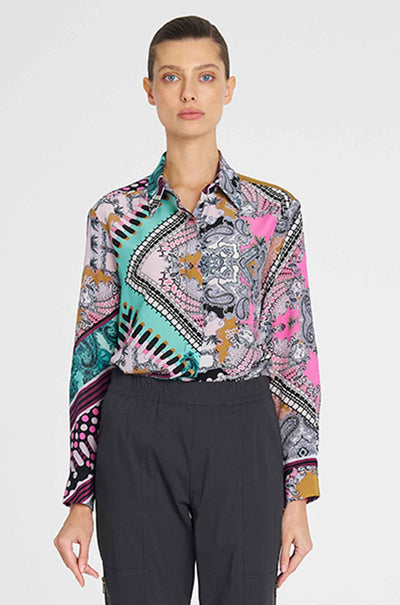 Mela Purdie - Soft Shirt in Bandana Print Silk