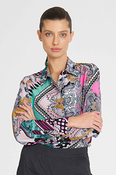 Mela Purdie - Soft Shirt in Bandana Print Silk