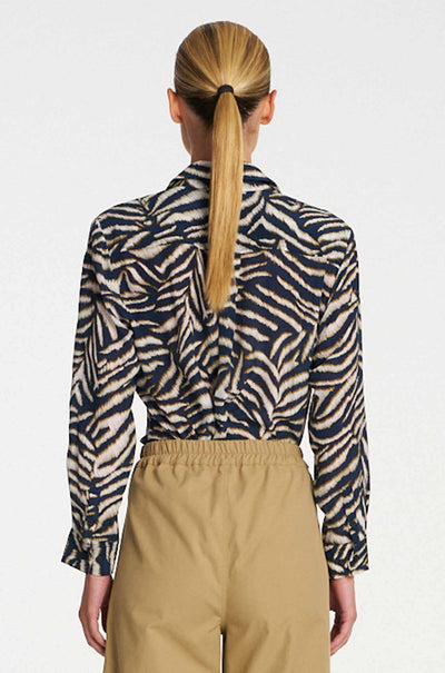 Mela Purdie - Soft Shirt in Brush Print Silk