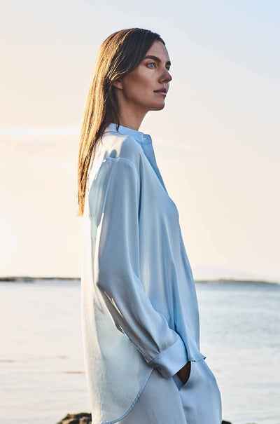 Mela Purdie - Soft Shirt in Mirror Satin