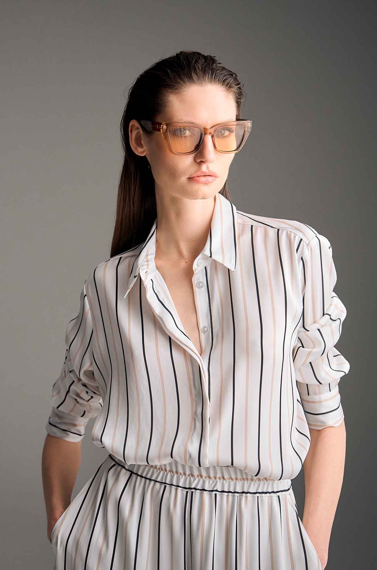 Mela Purdie - Soft Shirt in Ruban Stripe