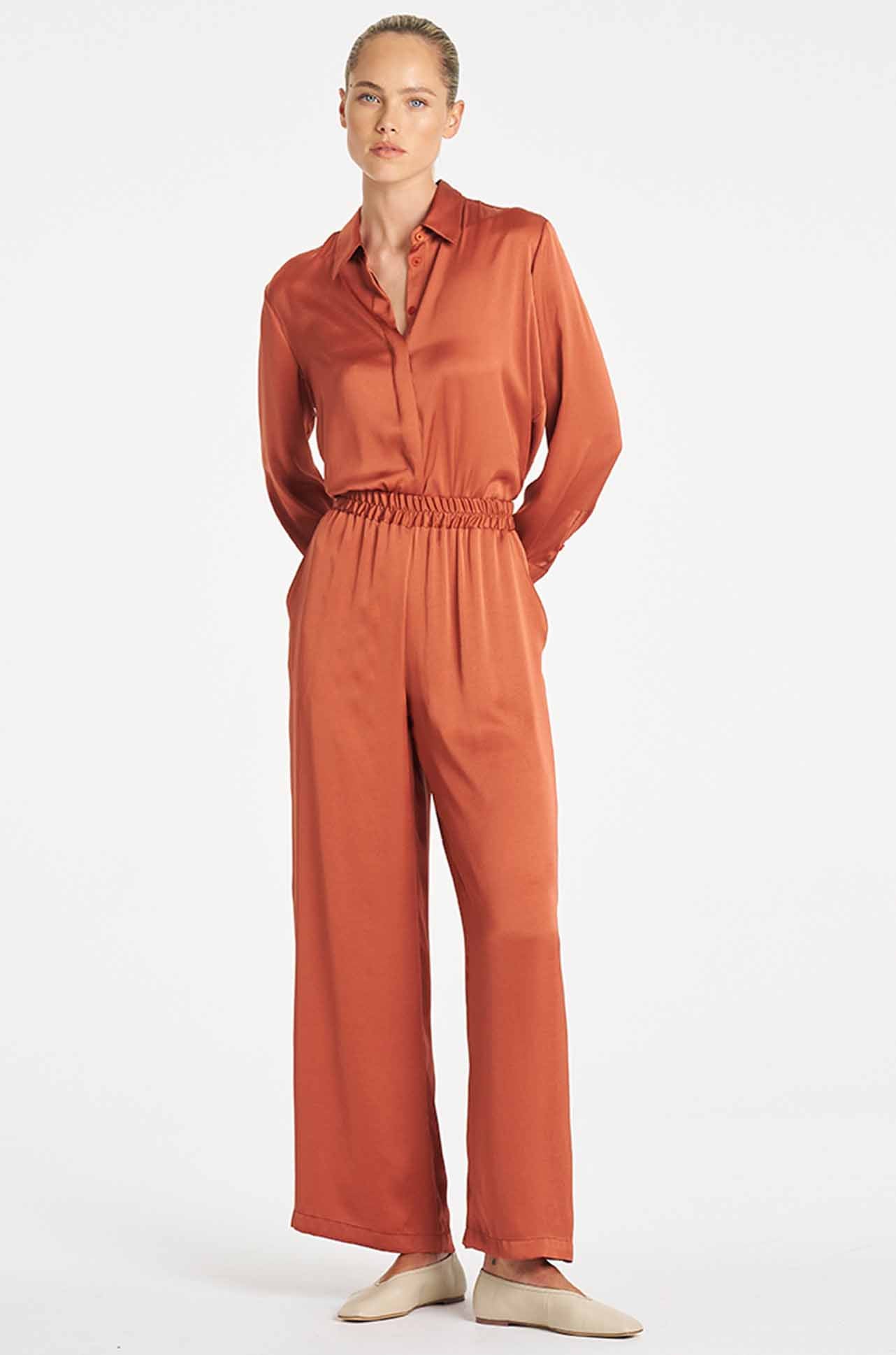 Mela Purdie - Maxi Pace Pant in Mirror Satin
