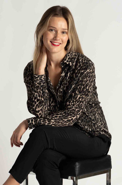 Mela Purdie - Soft Shirt in Praline Panther (Zambezee Exclusive)
