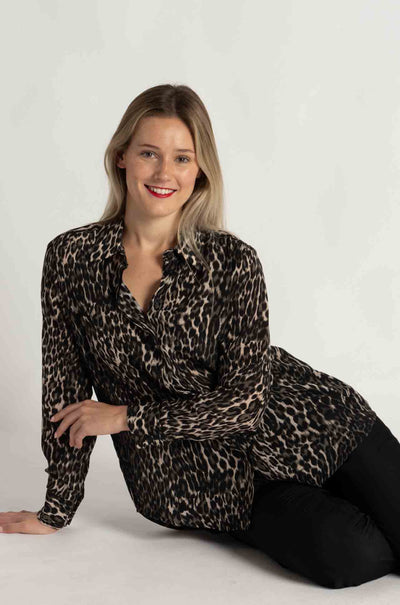 Mela Purdie - Soft Shirt in Praline Panther (Zambezee Exclusive)