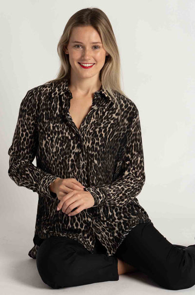 Mela Purdie - Soft Shirt in Praline Panther (Zambezee Exclusive)