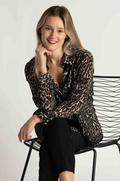 Mela Purdie - Soft Shirt in Praline Panther (Zambezee Exclusive)