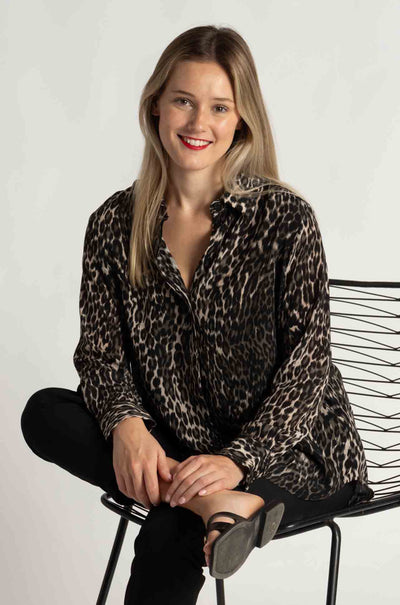Mela Purdie - Soft Shirt in Praline Panther (Zambezee Exclusive)
