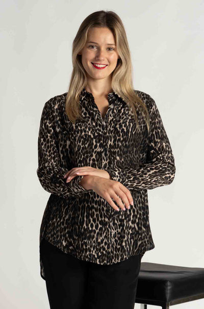 Mela Purdie - Soft Shirt in Praline Panther (Zambezee Exclusive)