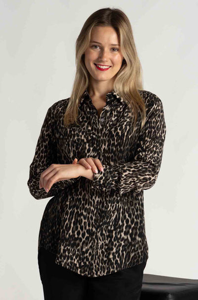 Mela Purdie - Soft Shirt in Praline Panther (Zambezee Exclusive)