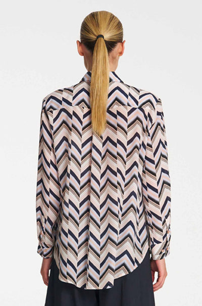 Mela Purdie - Soft Shirt in Pleat Print Silk