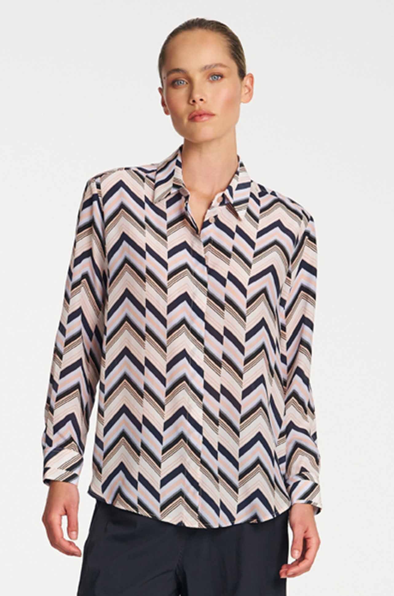 Mela Purdie - Soft Shirt in Pleat Print Silk