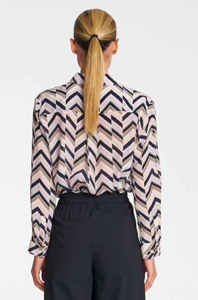 Mela Purdie - Soft Shirt in Pleat Print Silk
