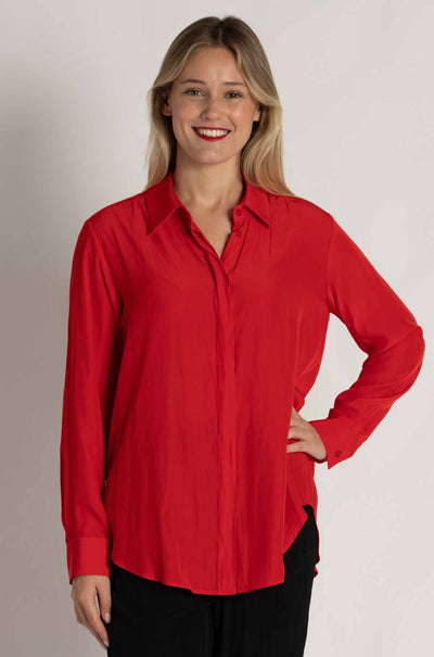 Mela Purdie - Soft Shirt in Poppy