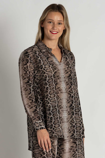 Mela Purdie - Soft Shirt in Safari Python