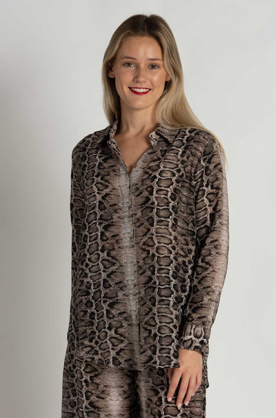 Mela Purdie - Soft Shirt in Safari Python