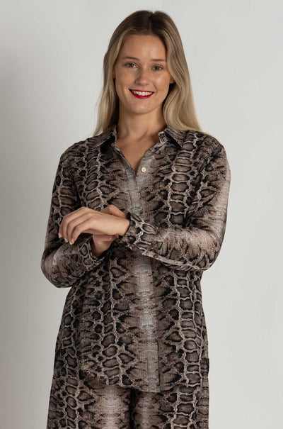 Mela Purdie - Soft Shirt in Safari Python