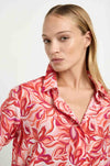 Mela Purdie - Soft Shirt in Tangello Print Silk