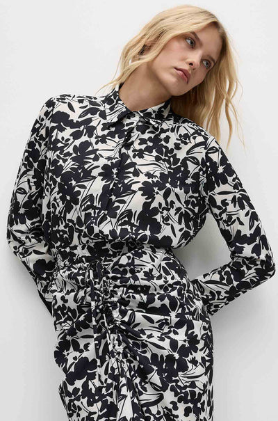 Mela Purdie - Soft Shirt in Tuberose Print Charmeuse