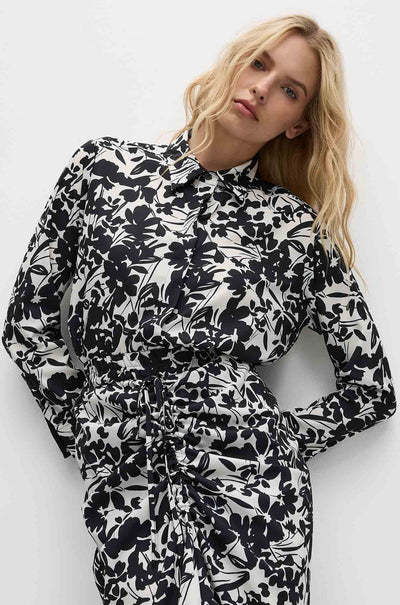 Mela Purdie - Soft Shirt in Tuberose Print Charmeuse