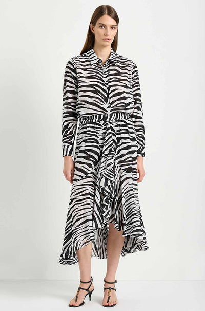 Mela Purdie - Vine Skirt in Cats-Eye Print Silk