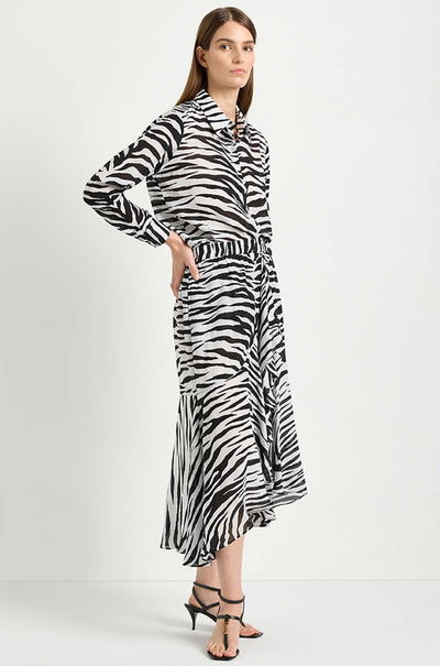 Mela Purdie - Vine Skirt in Cats-Eye Print Silk