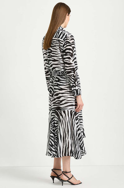 Mela Purdie - Vine Skirt in Cats-Eye Print Silk