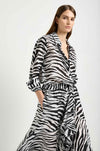 Mela Purdie - Soft Shirt in Cats-Eye Print Silk