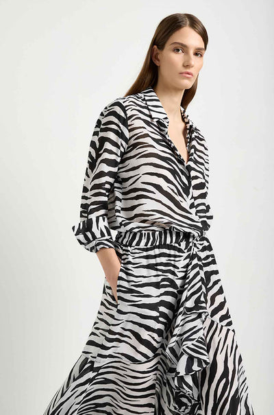 Mela Purdie - Vine Skirt in Cats-Eye Print Silk